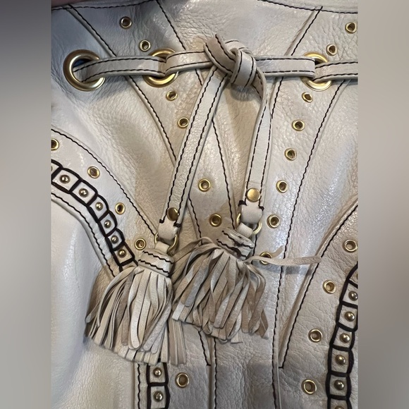 Cole Haan Village Grommet Pebble Leather Boho bag - Picture 3 of 10